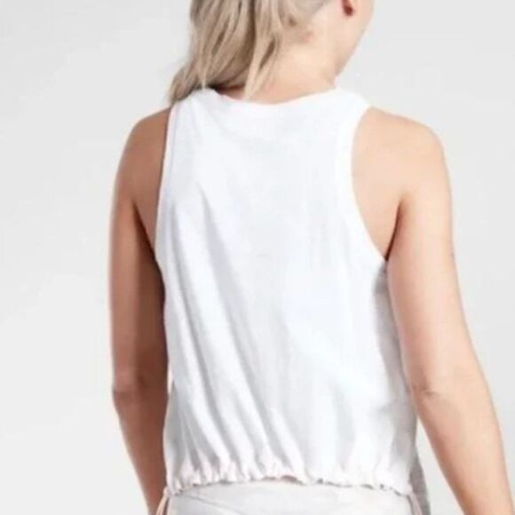 ATHLETA Women's Organic Daily Bungee Tank Top White Size Medium - Picture 2 of 5